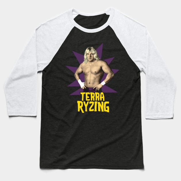 Terra Ryzing - Portrait Baseball T-Shirt by Mark Out Market